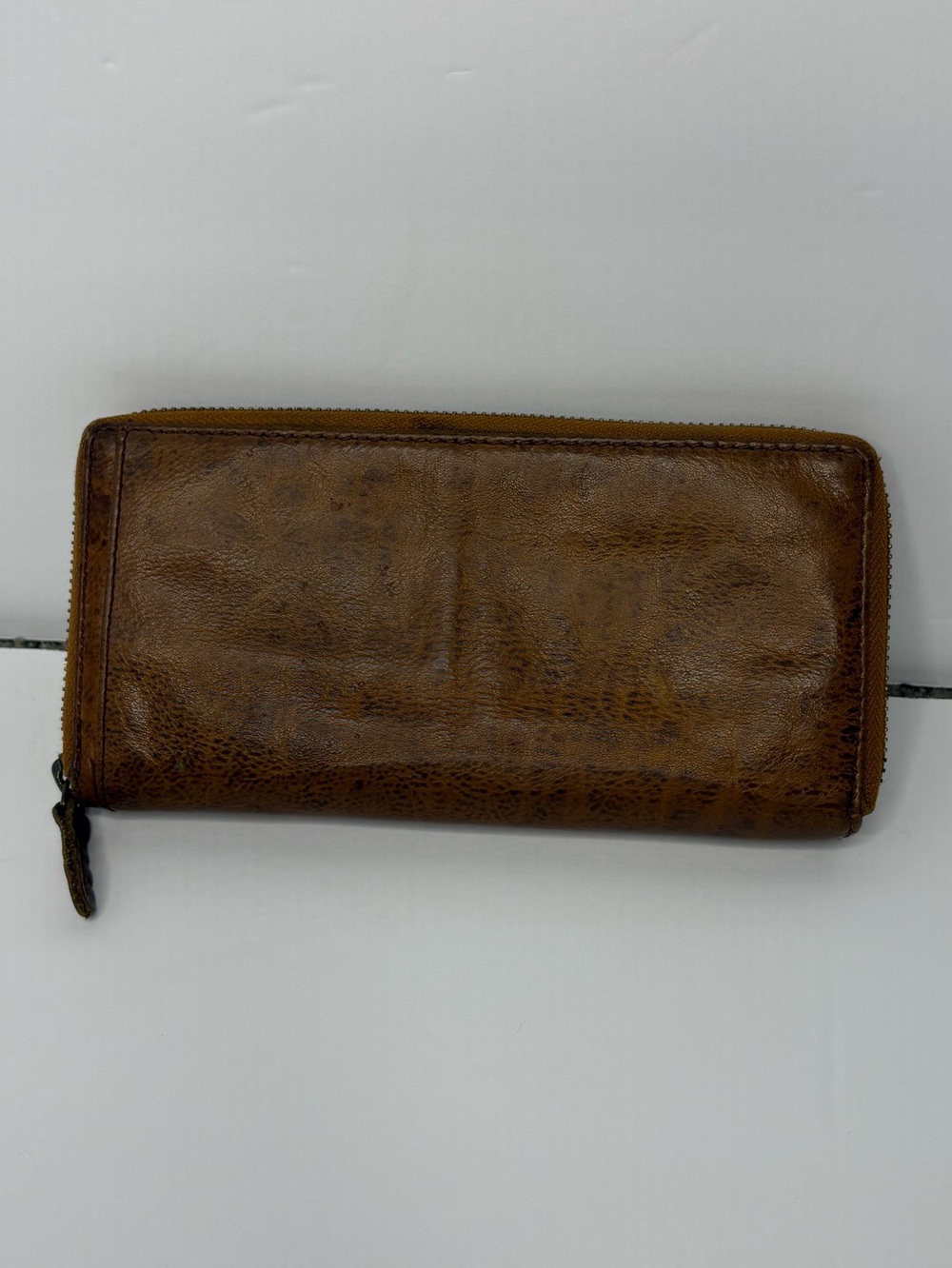 LandLeder Genuine Leather Brown Zip Around Wallet